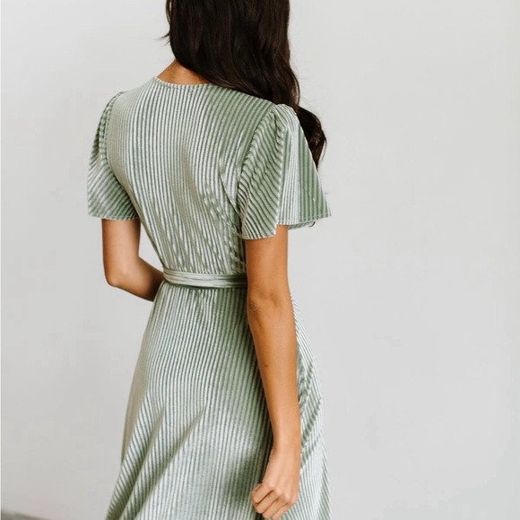 Baltic Born 2XL Sage Velvet Wrap Maxi Dress Wedding Guest - Picture 2 of 12